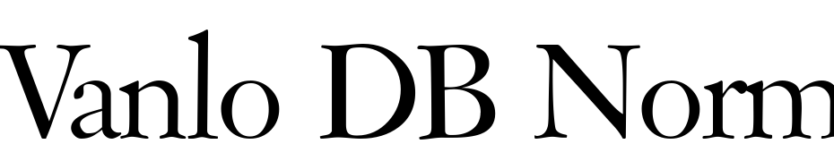 Vanlo DB Normal Yazı tipi ücretsiz indir